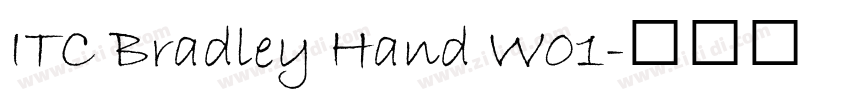 ITC Bradley Hand W01字体转换